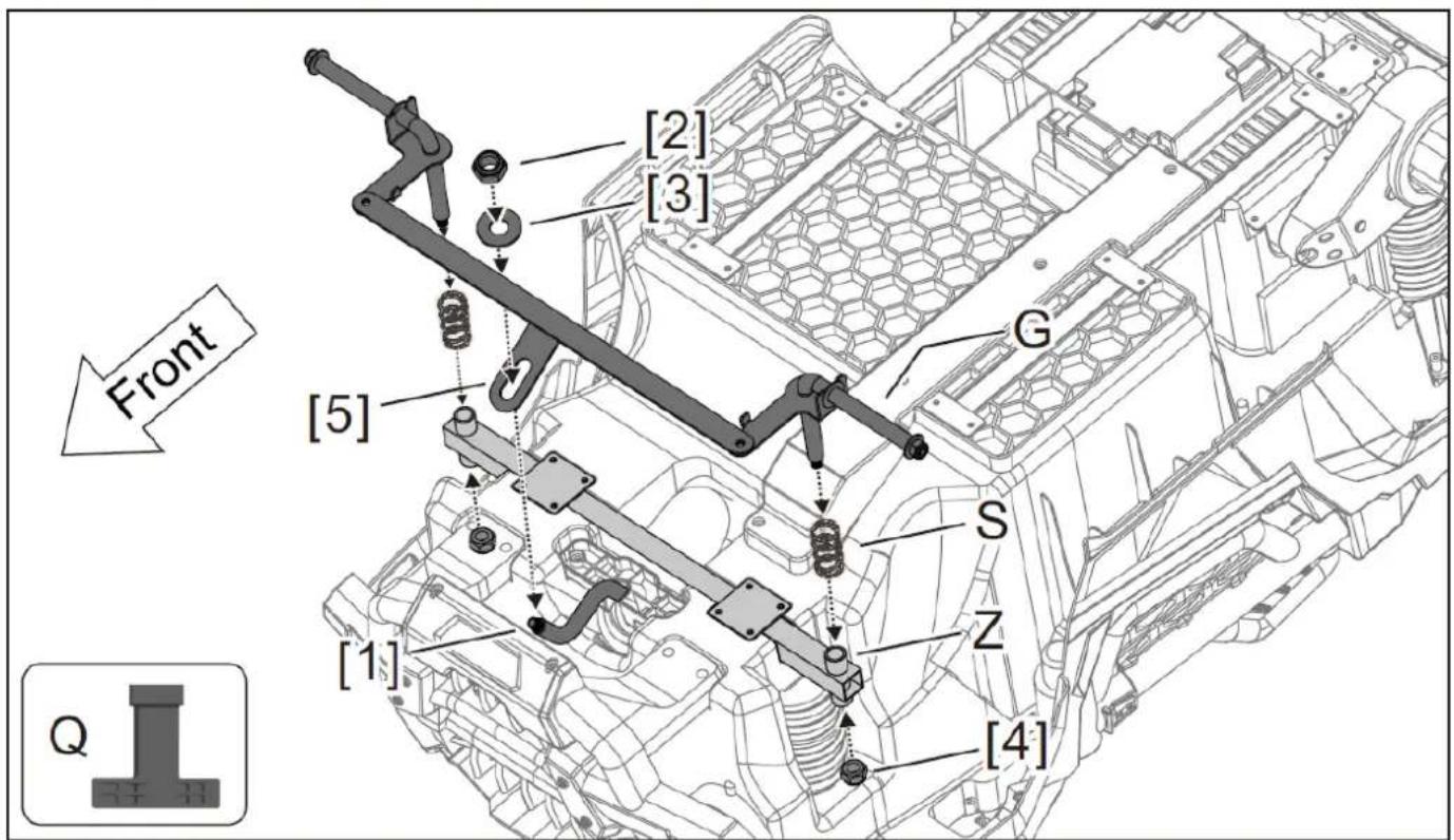 Nordic Play 805-895 - Step 1: Install the front axle - 1