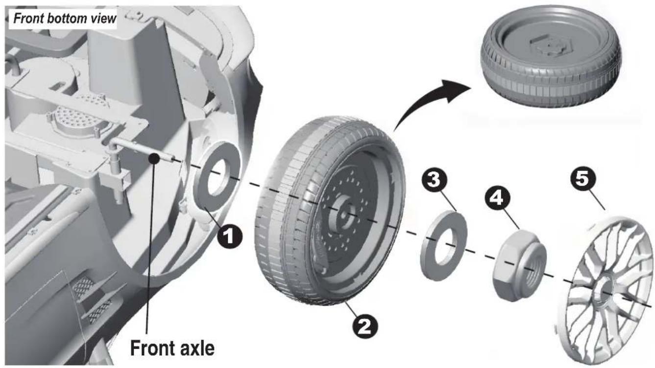 Nordic Play 805-687 - Attach the Front Wheels - 1
