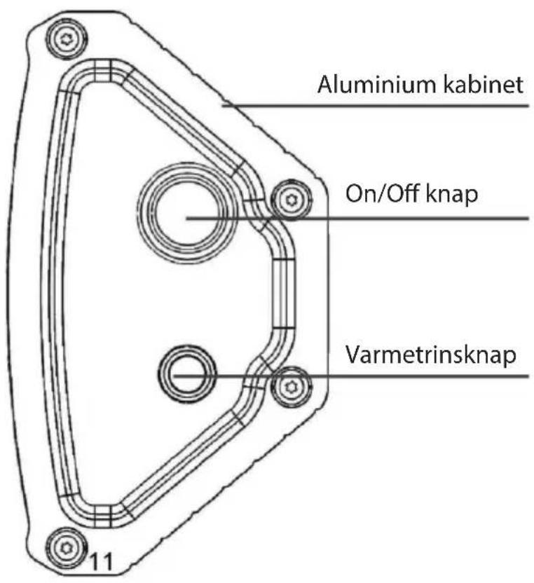 Aluminium kabinet On/Off knap Varmetrinsknap 11