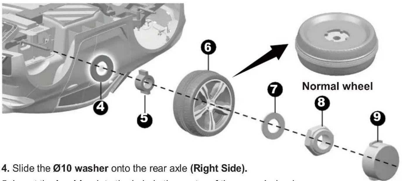 Nordic Play 805-749 - 1WD Attach the Rear Axle | 5 - 5