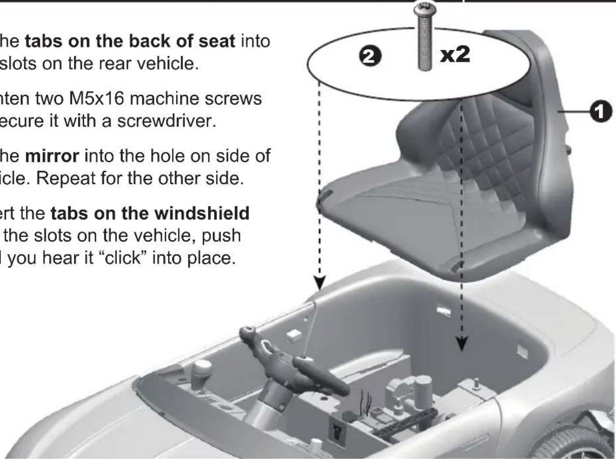 Nordic Play 805-686 - Attach the Seat, Mirrors & Windshield - 1