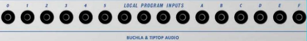 0 1 2 3 4 5 LOCAL PROGRAM INPUTS A B C D E F BUCHLA & TIPTOP AUDIO