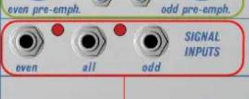even pre-emph. odd pre-emph. SIGNAL INPUTS even all odd