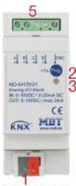 MDT AIO-0410V.01 - Anschlussklemmen, Bedien- und Anzeigeelemente Analog In-/Output Terminals, Operating and Display Analog In-/Output - 2