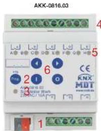 AKK-0816.03 4 5 6 2 i O CE KNX MDT 1