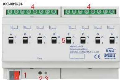 AKI-0816.04 4 4 A B C D E F G H 5 AKI-0816.04 Subsulator Block 230VAC / 1/40/04X C-Last KNX MDT www.mxtv.cn Prep CE 1 2 3