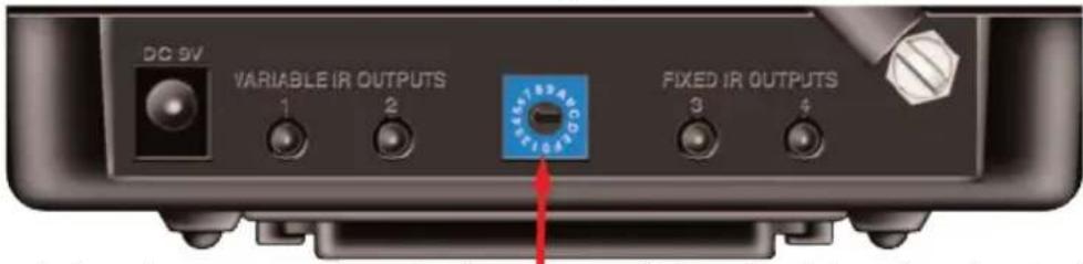 DC 9V VARIABLE IR OUTPUTS 1 2 FIXED IR OUTPUTS 3 4