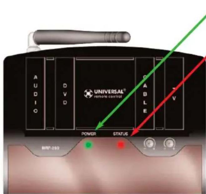 AUDIO DVD UNIVERSAL® remote control CABLE POWER STATUS BTF-250
