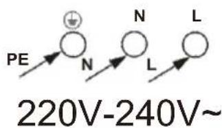 PE N N L 220V-240V~