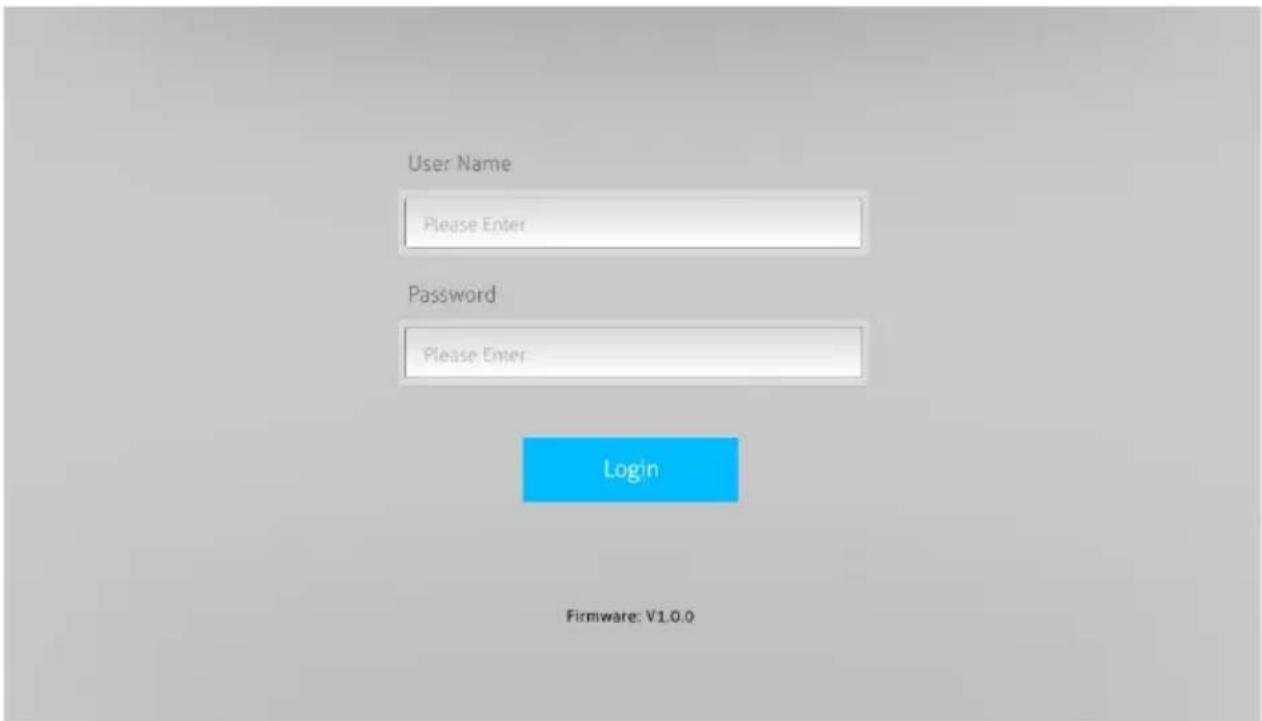 User Name Please Enter Password Please Enter Login Firmware: V1.0.0