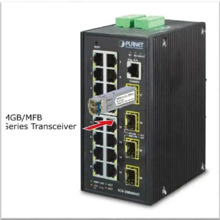 4GB/MFB Series Transceiver PLANET F1 PS TABL7 USB & AC Console IGS-20040MT