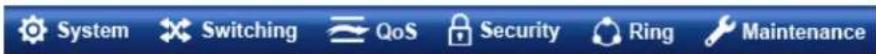 System Switching QoS Security Ring Maintenance