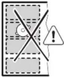Warning sign with cross symbol, question mark, and warning triangle