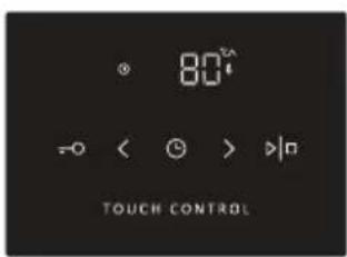 80°C -0 < ⏻ > ▶□ TOUCH CONTROL