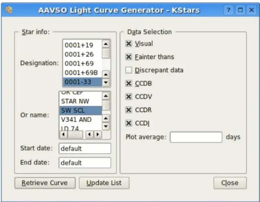 AAVSO Light Curve Generator - KStars Star info: 0001+19 0001+26 0001+69 0001+69B 0001-33 Designation: Or name: OR CEF STAR NW SW SCL V341 AND LD 74 Start date: default End date: default Data Selection Visual Fainter thans Discrepant data CCDB CCDV CCDR CCDI Plot average: days Retrieve Curve Update List Close