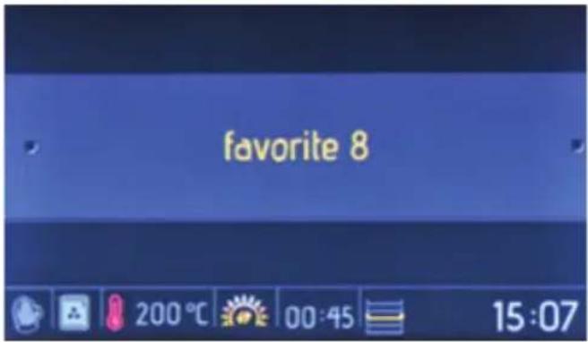 favorite 8 200°C 00:45 15:07