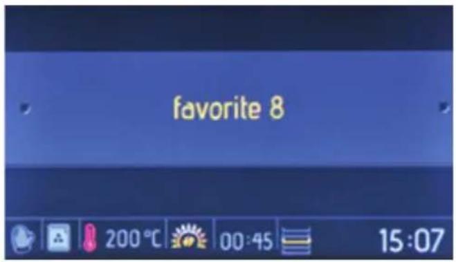 favorite 8 200°C 00:45 15:07