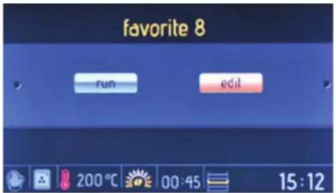favorite 8 run edit 200°C 00:45 15:12