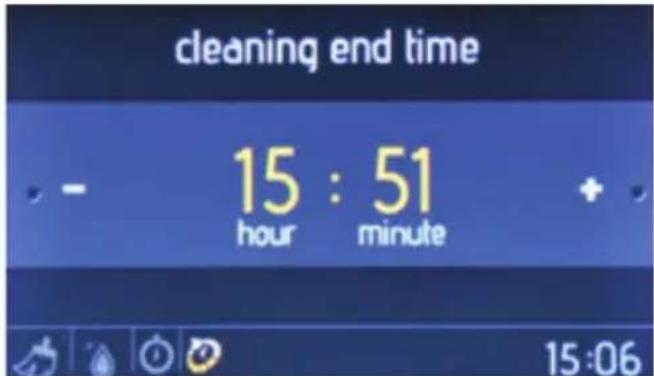 cleaning end time 15 : 51 hour minute + 15:06