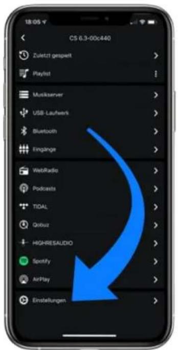 CS 8.3-00c440 Zuletzt gespelt Playlist Musikserver USB-Laufwerk Bluetooth Eingänge WebRadio Podcasts TIDAL Qobuz HIGHRESAUDIO Spotify AirPlay Einstellungen