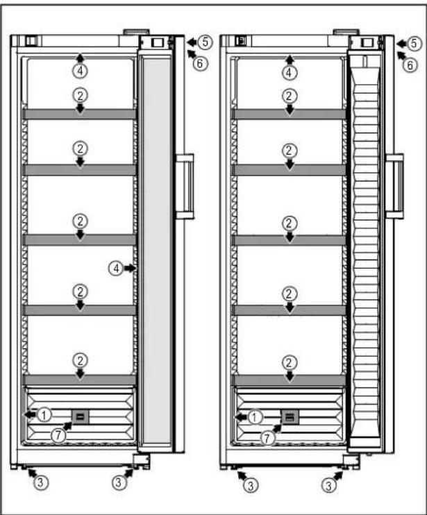 LIEBHERR WPbl 4601-20 GrandCru - Oversigt over apparat og udstyr - 1