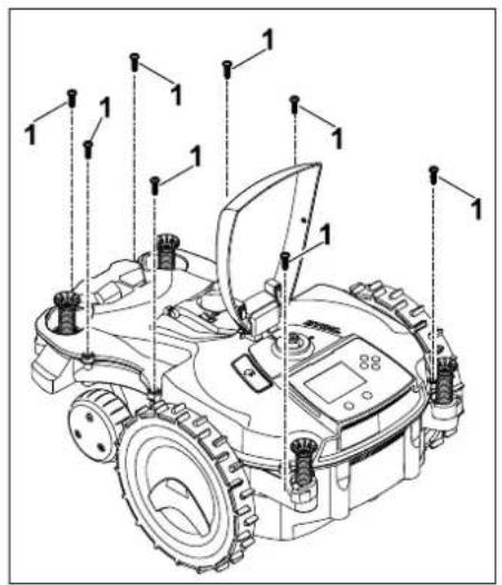 STIHL iMow RMI 522 C - Wymontowanie akumulatora - 2