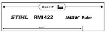 28 cm / 11" STIHL RMI422 iMOW® Ruler 28 cm / 1"