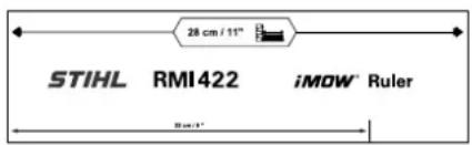 28 cm / 11" STIHL RMI422 iMOW® Ruler 50 cm / 3"