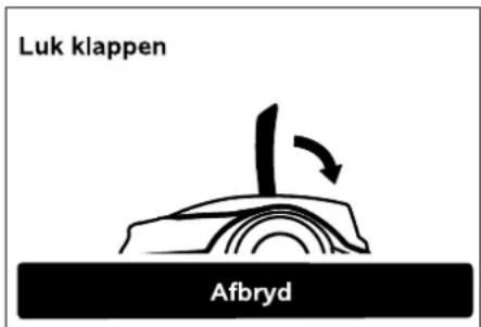 Luk klappen Afbryd