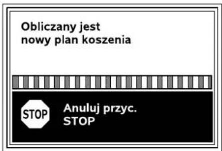 Obliczany jest nowy plan koszenia STOP Anuluj przyc. STOP