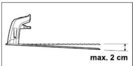 max. 2 cm