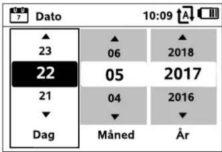 Dato 10:09 ↑A ↓III ▲ 23 22 21 Dag ▲ 06 05 04 Måned ▲ 2018 2017 2016 År