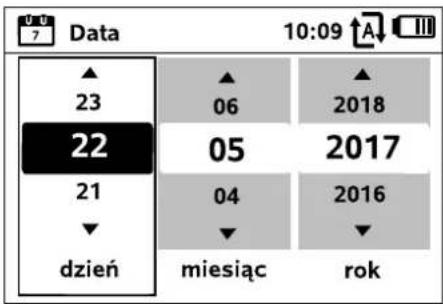 Data 10:09 ↑A ↓III ▲ 23 22 21 dzień ▲ 06 05 04 miesiąc ▲ 2018 2017 2016 rok