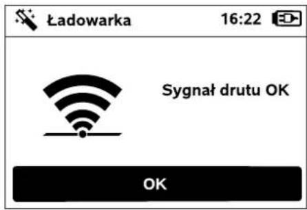 Ładowarka 16:22 Sygnał drutu OK OK