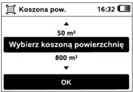 Koszona pow. 16:32 50 m² Wybierz koszoną powierzchnię 800 m² OK