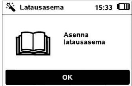 Latausasema 15:33 Asenna latausasema OK