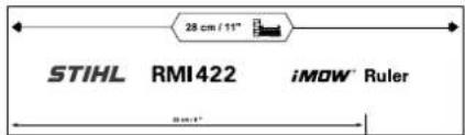 28 cm / 11" STIHL RMI422 iMOW Ruler 50 cm / 1"