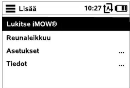 Lisää 10:27 A III Lukitse iMOW® Reunaleikkuu Asetukset ... Tiedot ...
