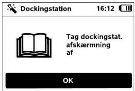 Dockingstation 16:12 Tag dockingstat. afskærmning af OK
