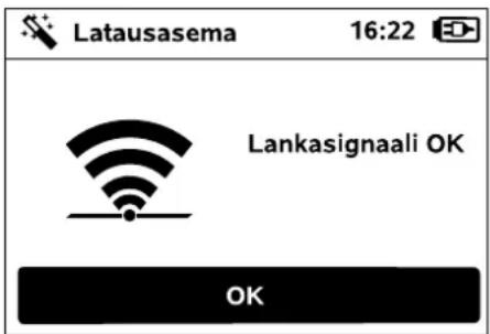Latausasema 16:22 Lankasignaali OK OK