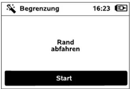 Begrenzung 16:23 Rand abfahren Start