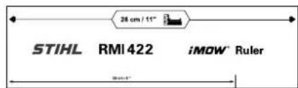 20 cm / 11" STIHL RMI422 iMOW Ruler 5000-1"