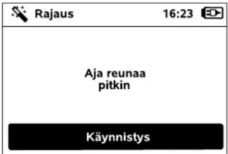 Rajaus 16:23 Aja reunaa pitkin Käynnistys