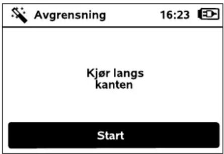 Avgrensning 16:23 Kjør langs kanten Start