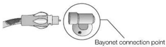 Bayonet connection point