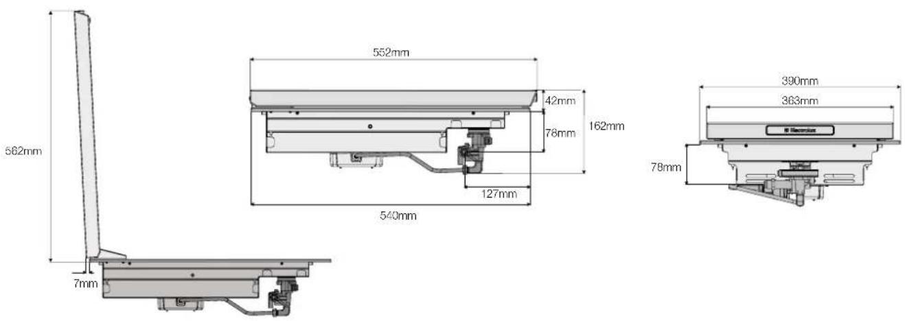 562mm 552mm 42mm 78mm 162mm 127mm 540mm 390mm 363mm 78mm 7mm