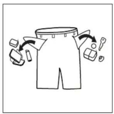 Diagram illustrating clothing turnover process with labeled parts and directional arrows indicating movement
