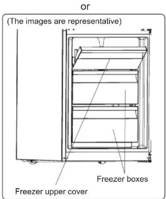 or (The images are representative) Freezer boxes Freezer upper cover