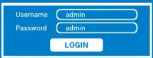 Username admin Password admin LOGIN