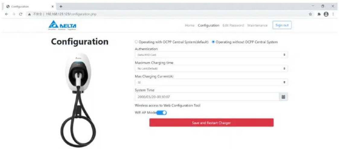 DELTA AC MAX Smart 11kW - Operating without OCPP system - 1